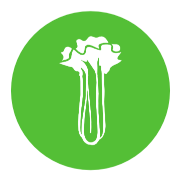 Pictogramme de couleur vert clair représentant une branche de céleri