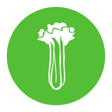 Pictogramme de couleur vert clair repr&eacute;sentant une branche de c&eacute;leri